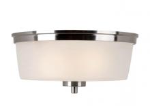  70335 BN - Fusion Collection 2-Light Shaded Flush Mount Indoor Ceiling Light